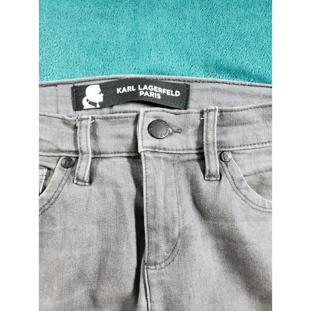 Karl Lagerfeld Women’s Skinny Jeans in Gray - Picture 6 of 13